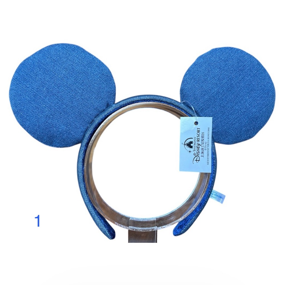 Disney Mickey Mouse Denim Jean Classic Ears Headband NWT 1
